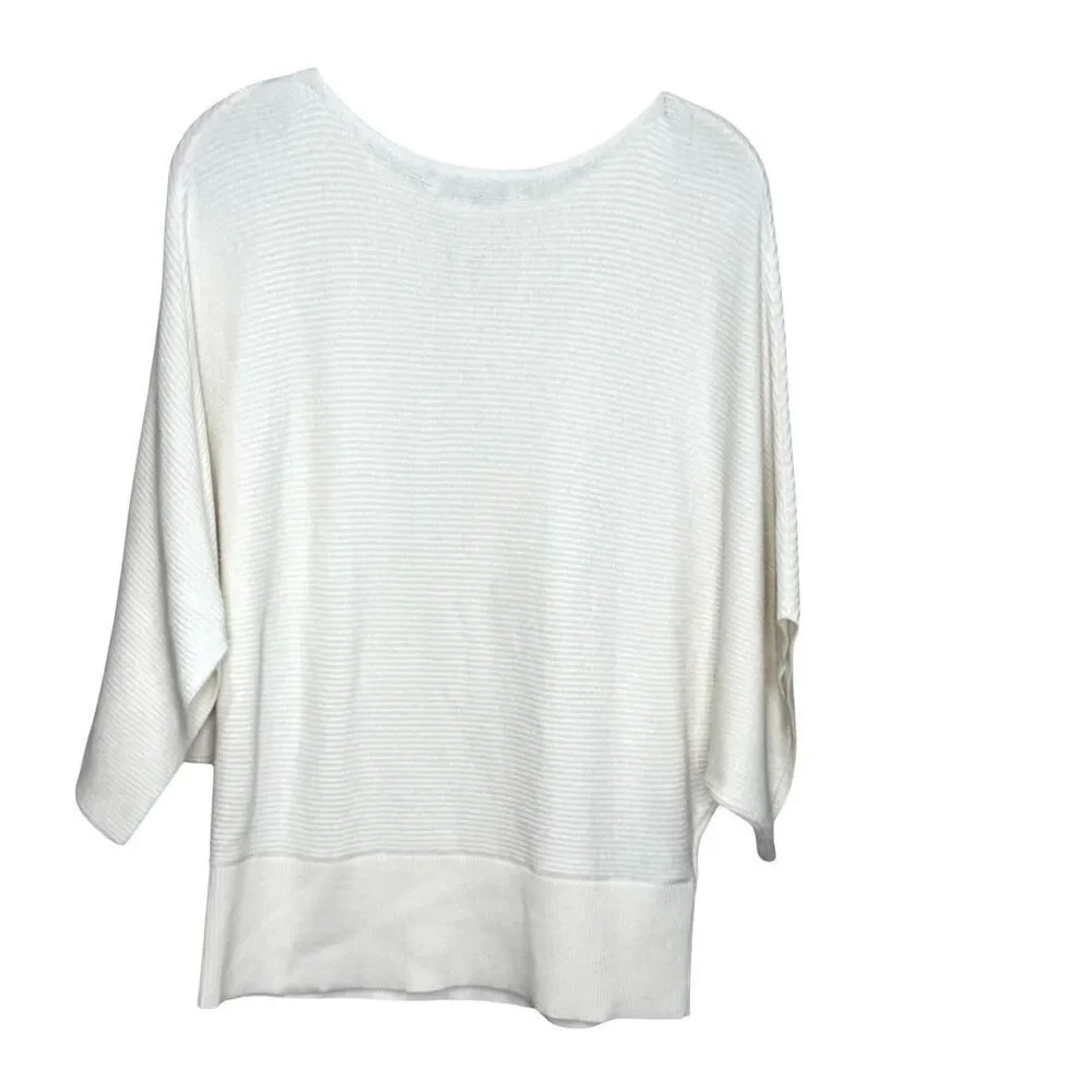 Tommy Bahama Sweater Womens Small Coconut Bonita Kimono Sleeve Boatneck Pullover